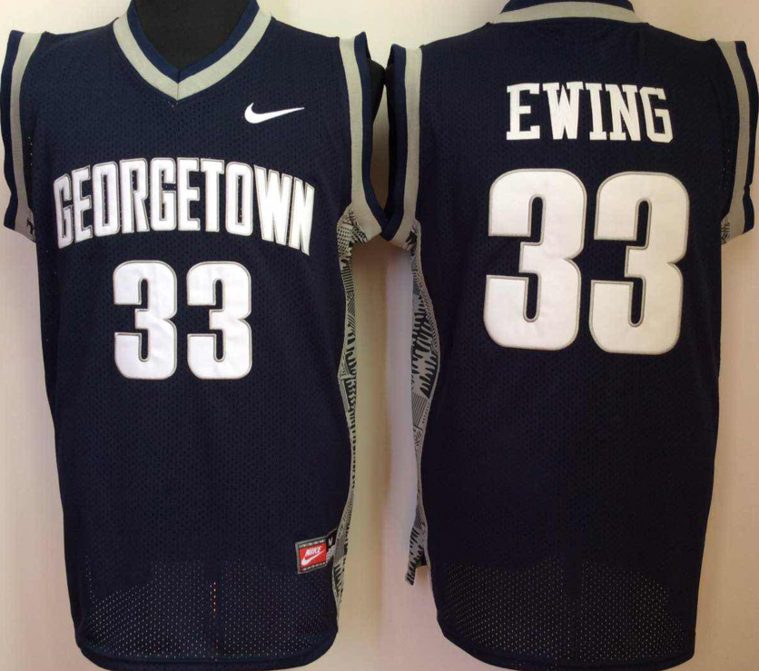 NCAA Men Georgetown Hoyas BLUE 33 ewing